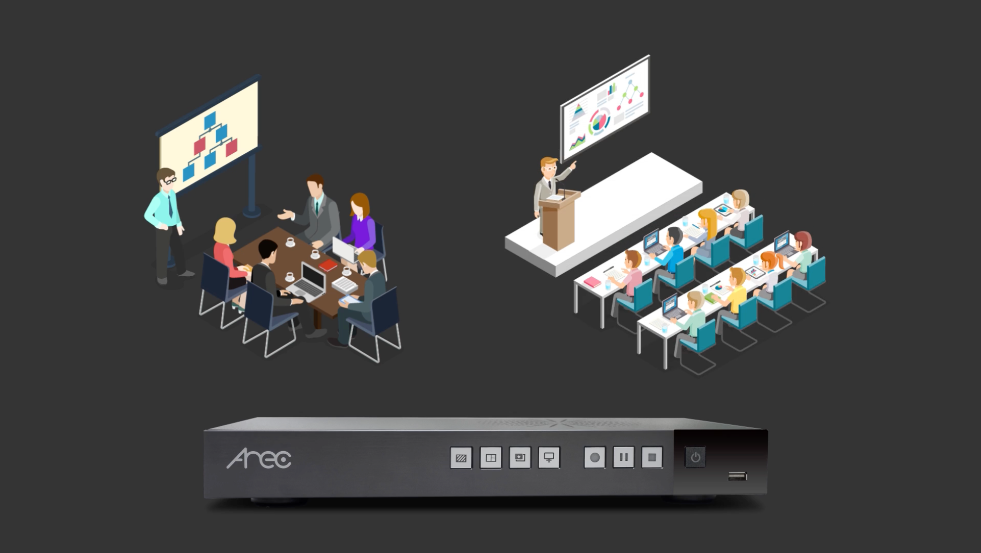 Capturing, Mixing, Switching, Recording and Live Streaming.