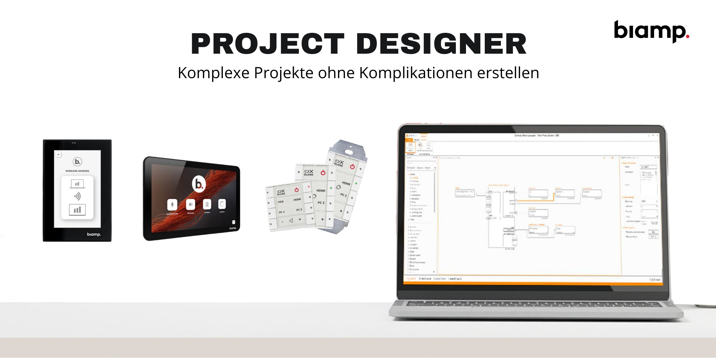 AV Projekte erstellen mit Biamp's Project Designer