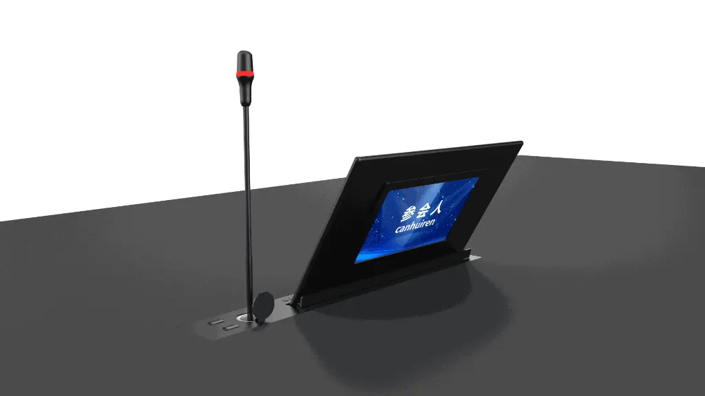AE-Smart AX-15MG – motorisierter Einbaumonitor mit ausfahrbarem Mikrofon